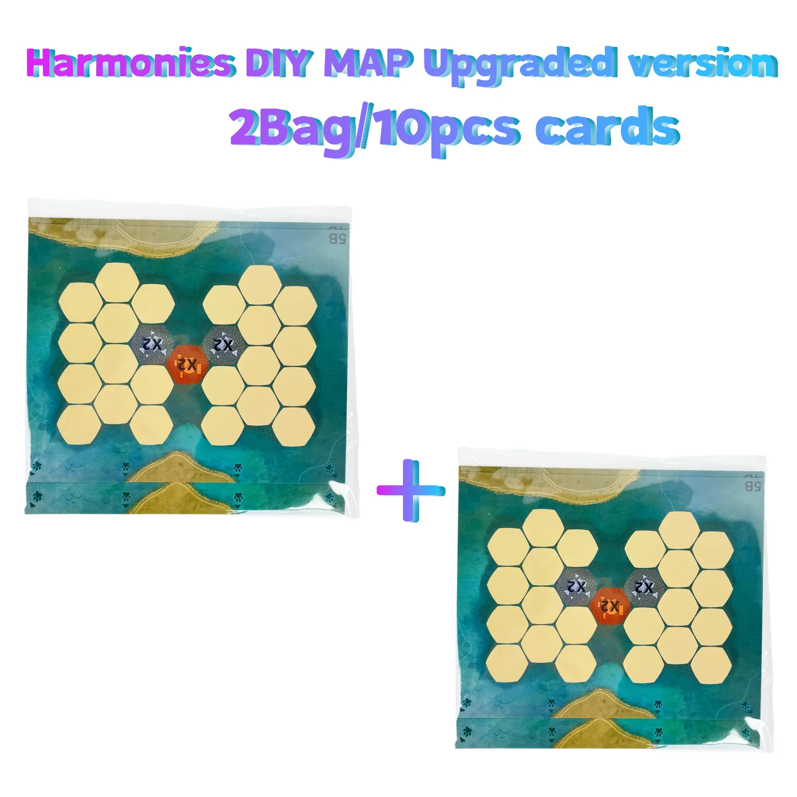 

Набор для расширения карты DIY MAP для HARMONIES: 10 штук в 2 упаковках, для большего числа игроков и улучшенного игрового процесса