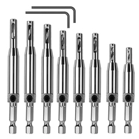 NEW-10Pcs Hinge Drill Bit Set HSS Self Centering Drill Bits For Wood Door Window Cabinet Woodworking Hinge Hole Drill Bit