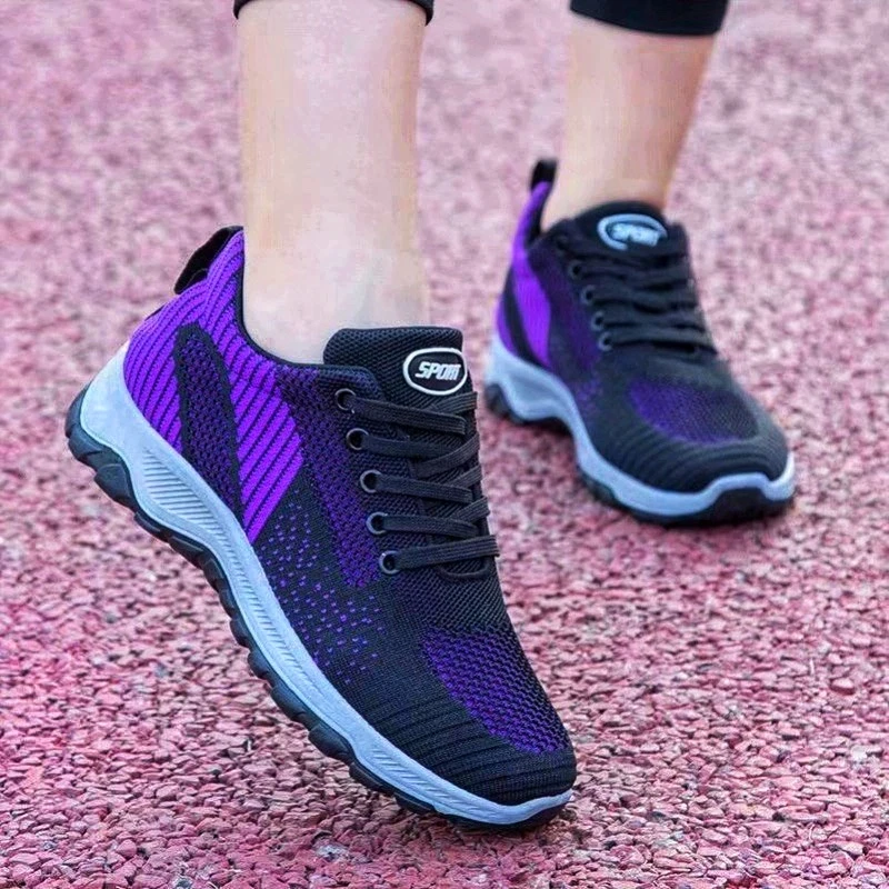 Women's Net Surface Breathable Small Shoes Spring New Soft Sole Non-slip Sports Shoes Leisure Travel Shoes