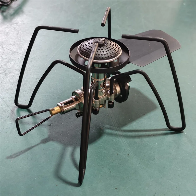 

A69P-Portable Spider Cassette Stove With Foldable Firepower, Igniter For Outdoor Camping, Hiking, Picnic Survival Cookware