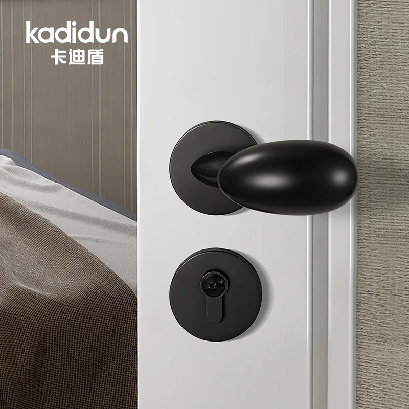 Door lock indoor bedroom silent room door lock Nordic light luxury gold split lock black set photo home door lock caddy