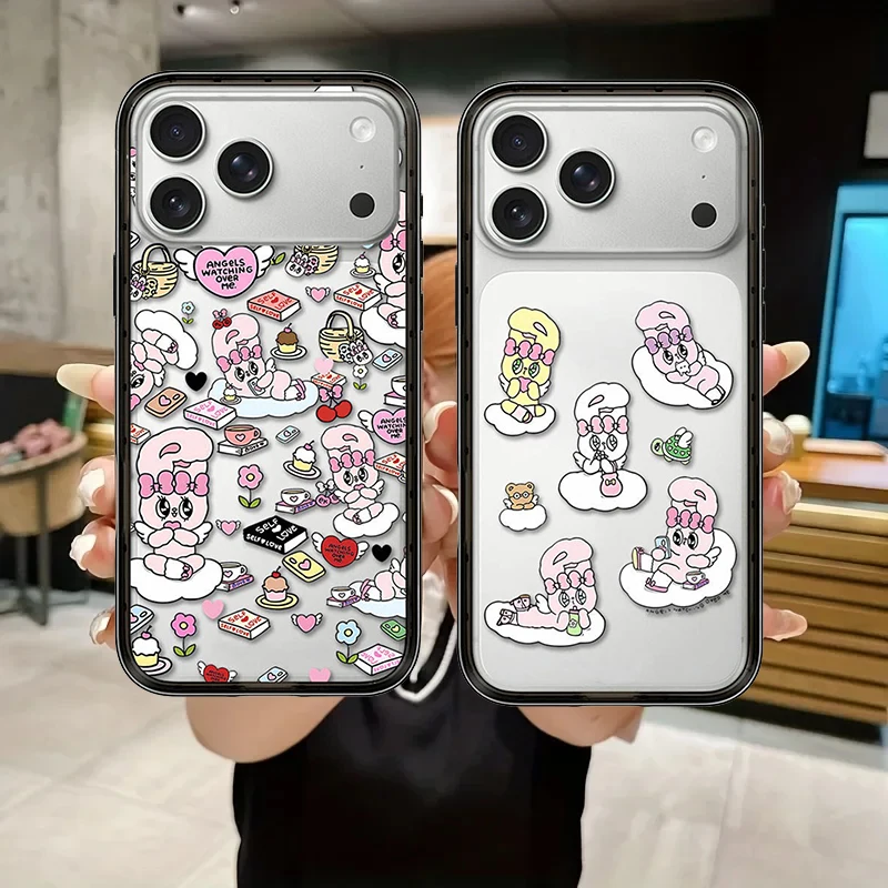 6091045 Compact Black Border Magnetic Phone Case Cover for IPhone 13 14 15 16 17 18 Pro Max Case