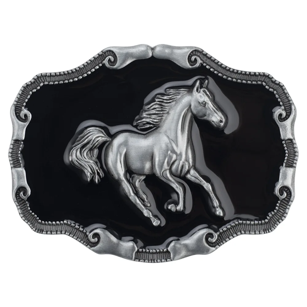 Men Metal Belt Buckle Classic Point Oil Bull Head Belt Accessories Your Western Cowboy Series Simple Belt Buckle