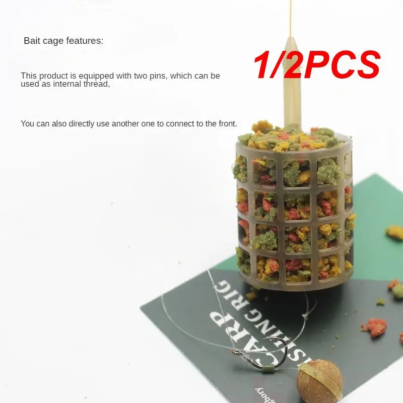 Alimentador que se hunde con materiales de alta calidad, jaula de cebo fácil de operar, cesta alimentadora de peces, 1/2 piezas
