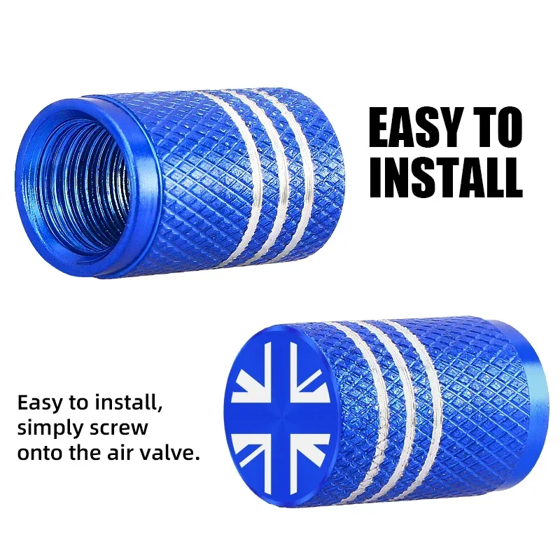

4Pcs New Metal Tire Valve Cap Car Tyre Air Stems Cover For Mini Cooper Accessories R56 R53 R50 F56