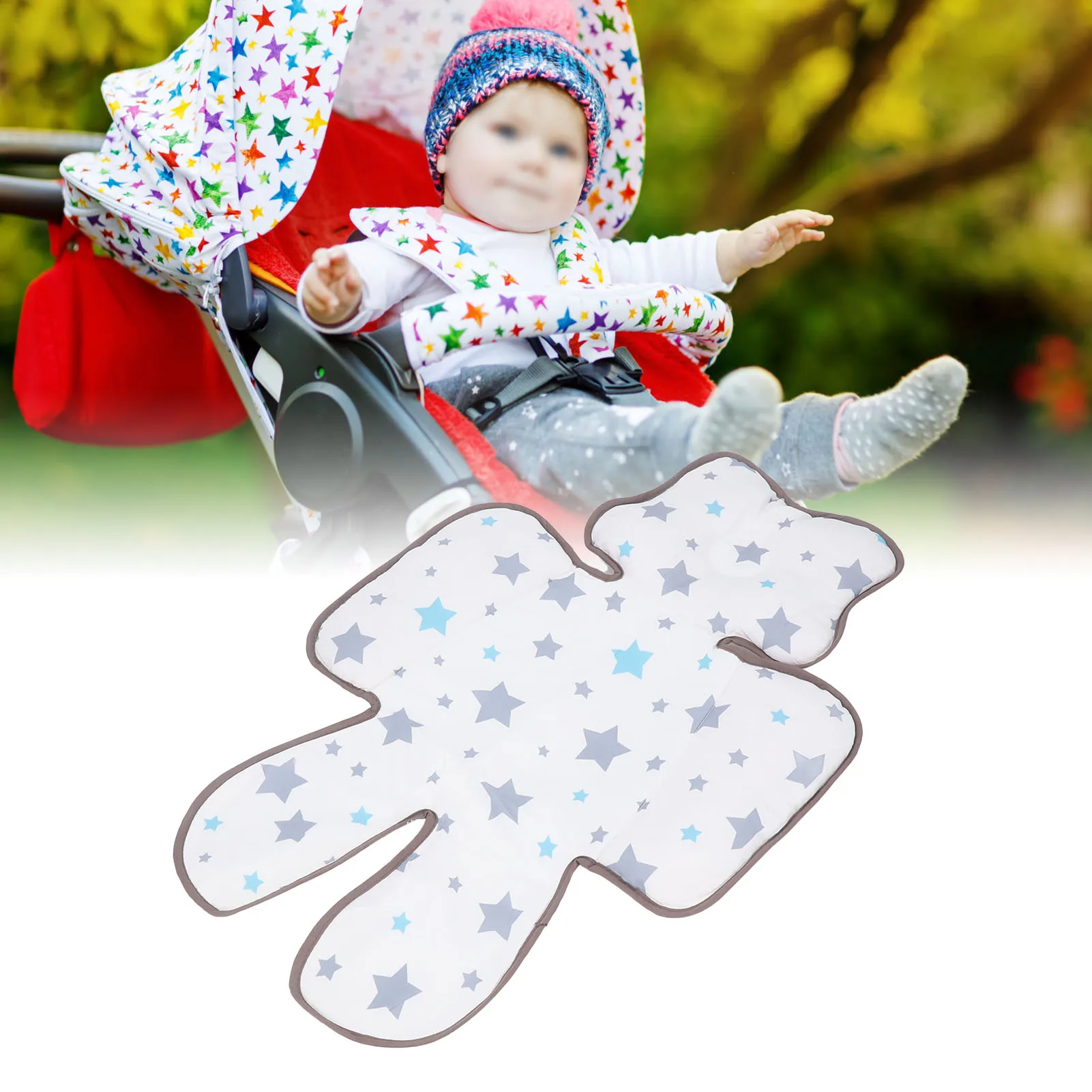 ZK20 Baby Carriage Cushion Body Support Special Shaped Reduce Fatigue Washable Stroller Seat Cushions Type 4