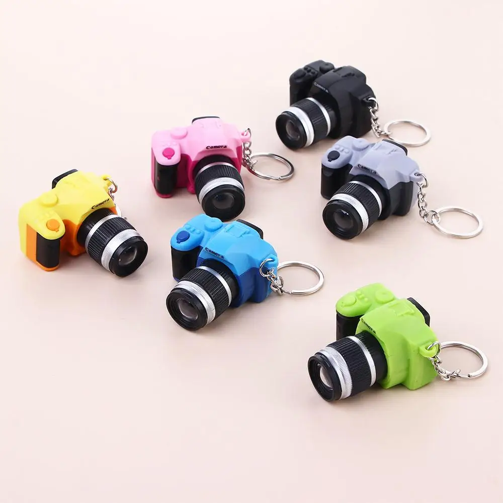 Birthday Gift Cute With sound Led Light Pendant Mini Keychain Toys Flashing Camera Simulation Cameras Camera Keychain