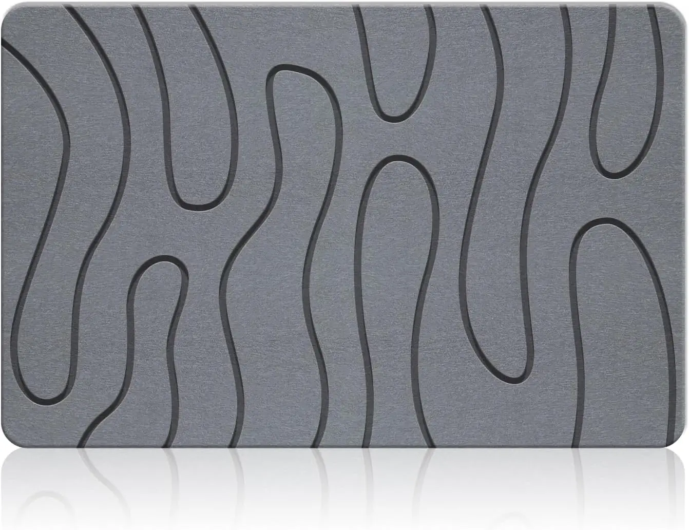 

Каменный коврик для ванной, быстросохнущий, нескользящий, супервпитывающий, для ванной и кухни, легко моется, серый