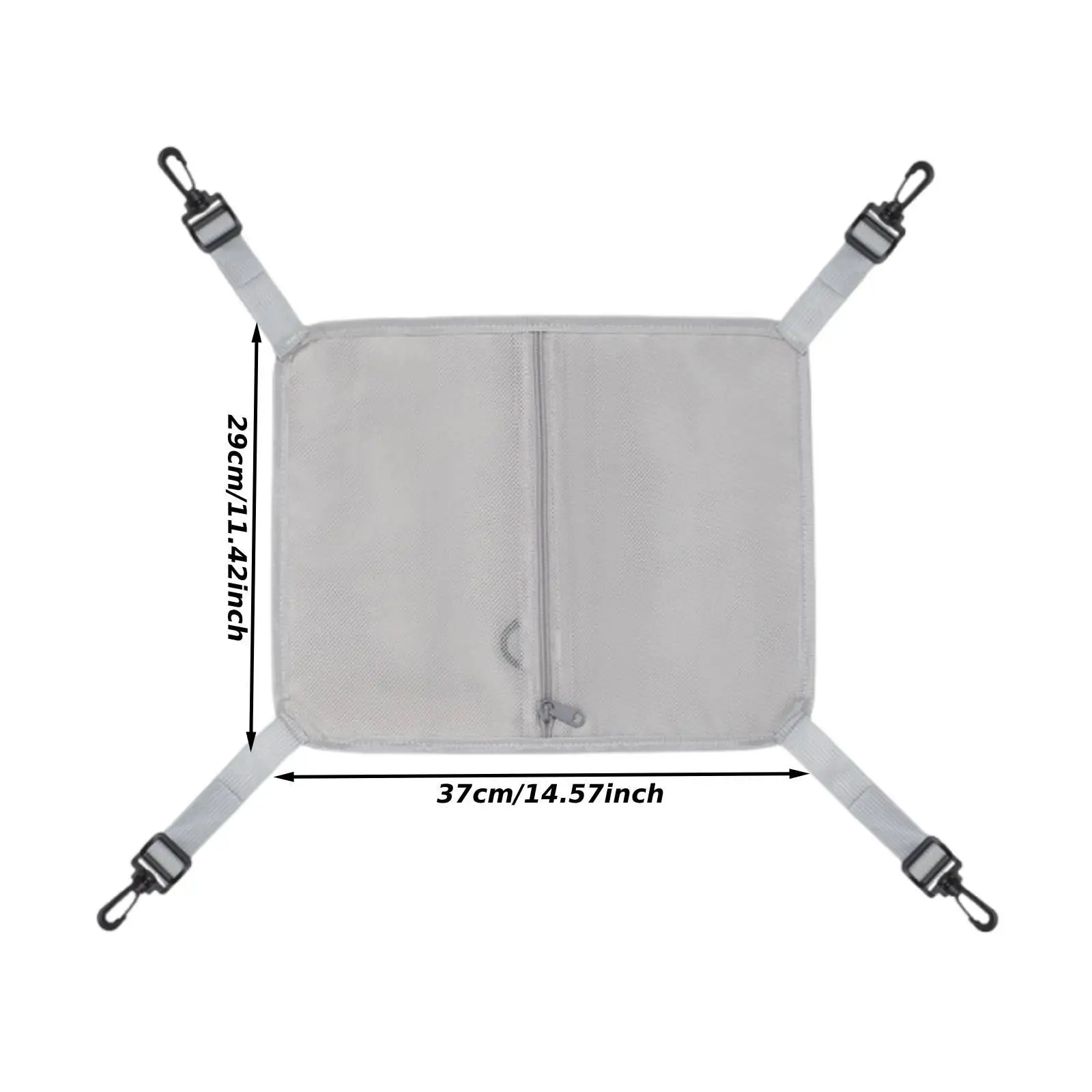 Portable Mesh Paddle Board Deck Bag Zipper Pouch Accessories Organizer for Kayak Boat Storage