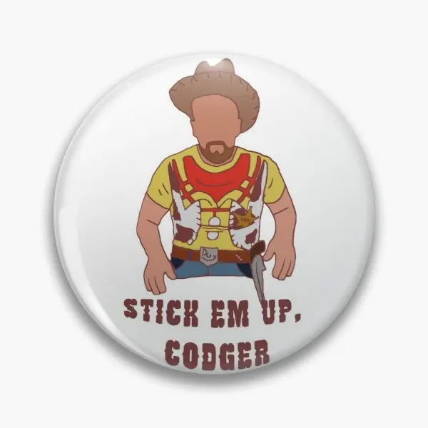 Stick Em Up Codger Alt  Soft Button Pin Metal Women Creative Funny Clothes Cute Hat Cartoon Badge Fashion Lover Jewelry