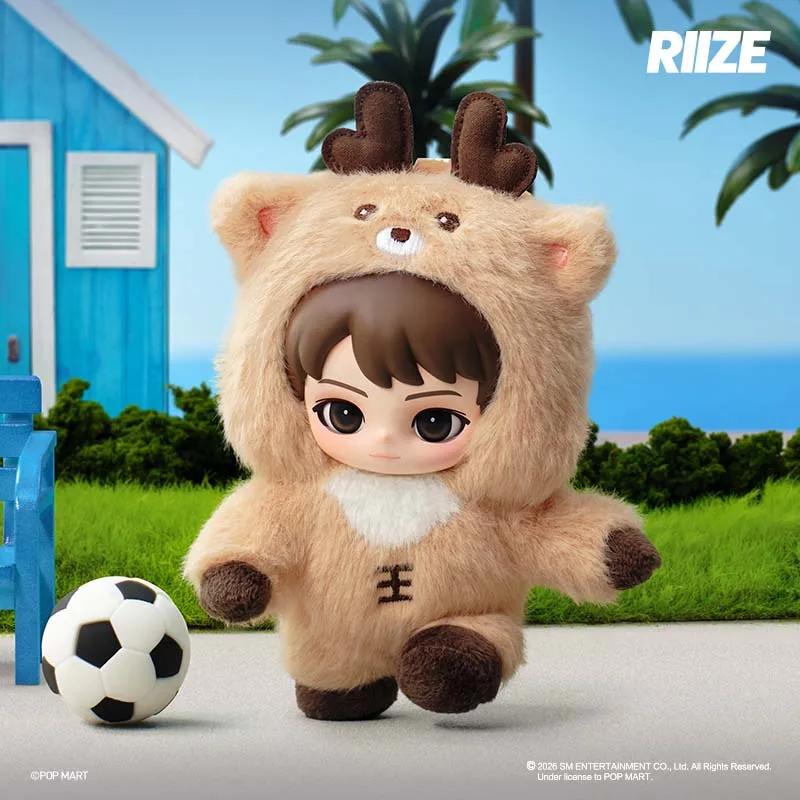 POP MART Official RIIZE Fluffy Club Series Plush Doll Pendant Blind Box, K‑pop Boy Group Collectible Charm Surprise Gift for Fan view 3