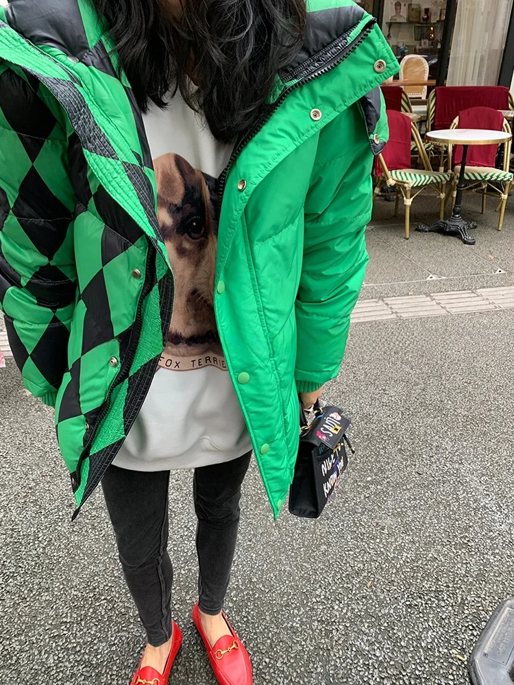 Dames ort Thiened Winterjas met capuchon Design Sensation 2024, nieuwe collectie Koreaanse Sle Commute Faion