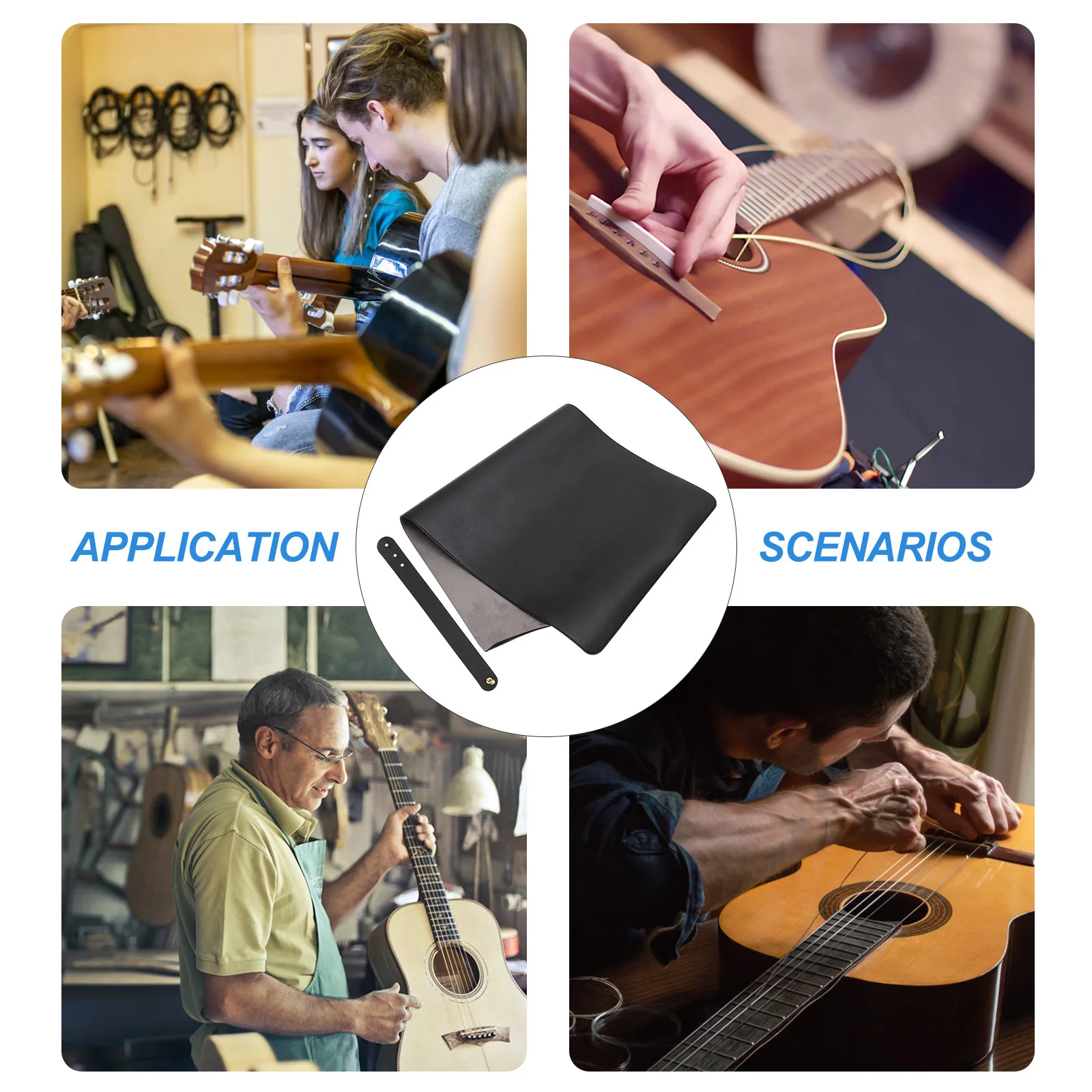 

1Set Guitar Neck Rest Work Mat Durable Rubber Support Guitar Repair Maintenance Kit Ukulele Mat Ukulele Neck Rest