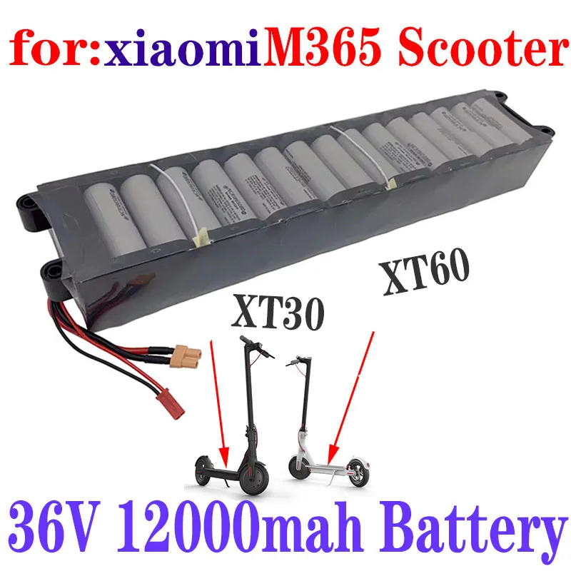 Lithium Battery FOR Xiaomi Mijia M365 Electric Scooter, 18650, 10S, 3P, 36V, 12Ah, 42V, SC, Communication, Waterproof Packaging