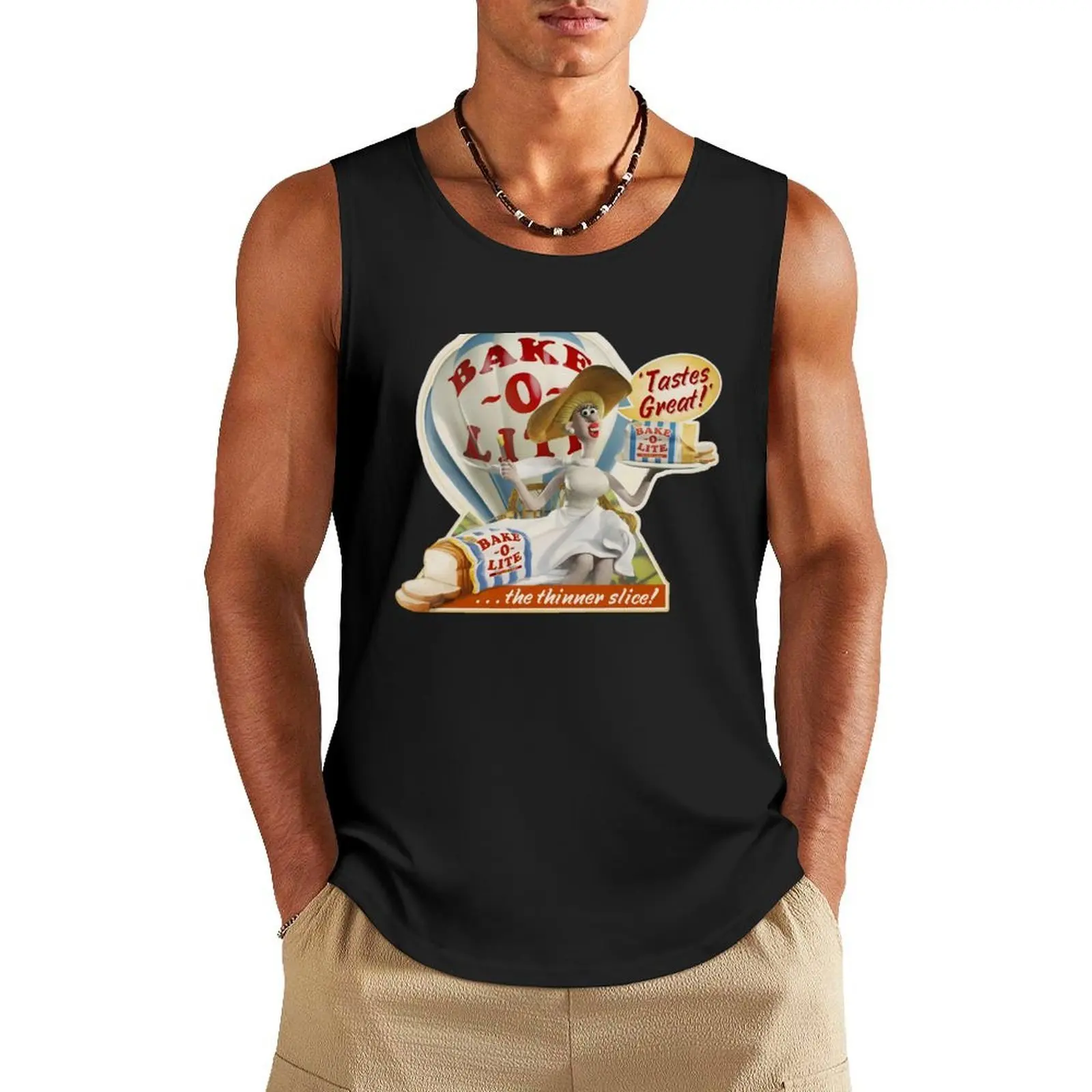 Bake -O-Lite Stand Wallace y Gromit Una cuestión de pan y muerte Camiseta sin mangas hombre musculoso Ropa de hombre Camiseta japonesa