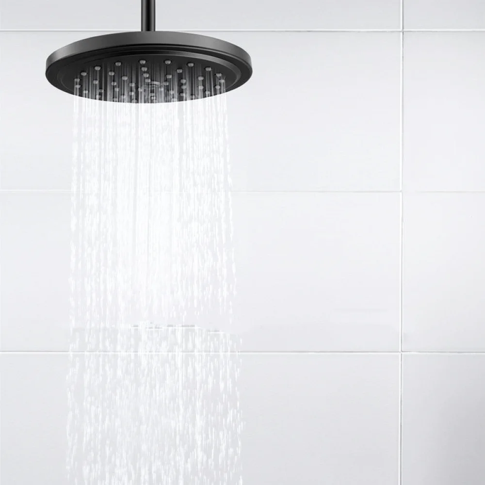 Modern Matte Black Ceiling Shower Arm Pipe Stainless Steel Extension For Rainfall Shower Head Bathroom Shower Fixture
