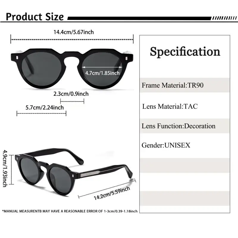 CATERSIDE Polarisierte Sonnenbrille für Herren, hochwertige Tr-90-Rahmen, Vintage-Sonnenbrille, Damen-Reise-Party-Brille, ideale Geschenke – Detail 3