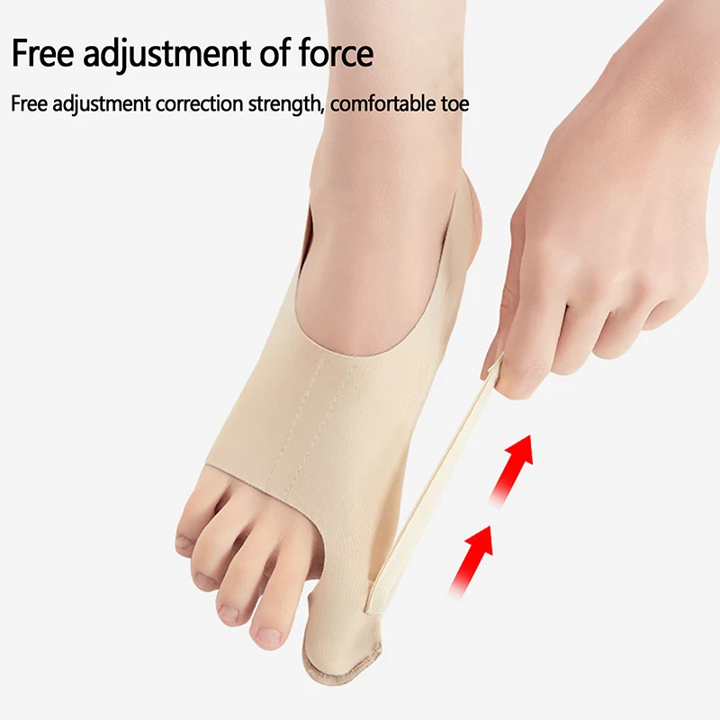 1Pc Big Toe Bunion Corrector Adjustable Orthopedic Socks Toes Separator Pain Relief Hallux Valgus Feet Protector Foot Care Tools