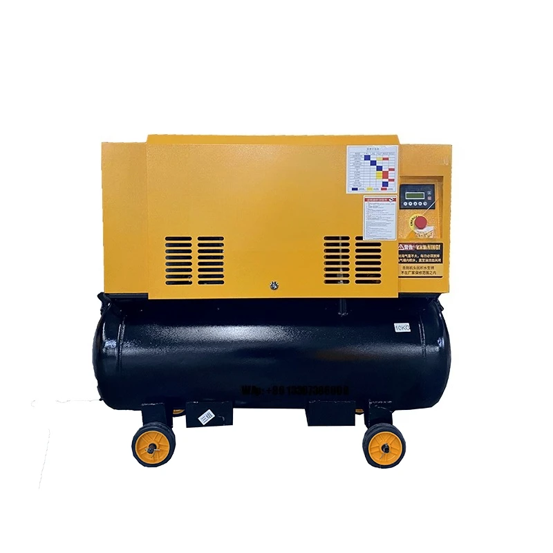 High Quality Professional Industrial All-in-One 380V Stationary Screw Air Compressor Air Dryer Tank Featuring Pump Engine Motor