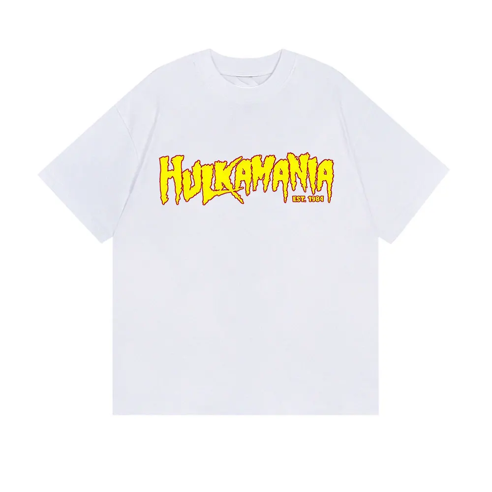 Rip Hulk Hogan Hulk Fandom Graphic Print T-shirt Who's The King of The Ring Top Short Sleeve Cotton Vintage Cut Neck T-shirt