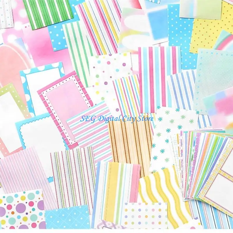 

U75B 100Sheets Portable Writing Notepads Decorative Note Memo Sheets for Journaling
