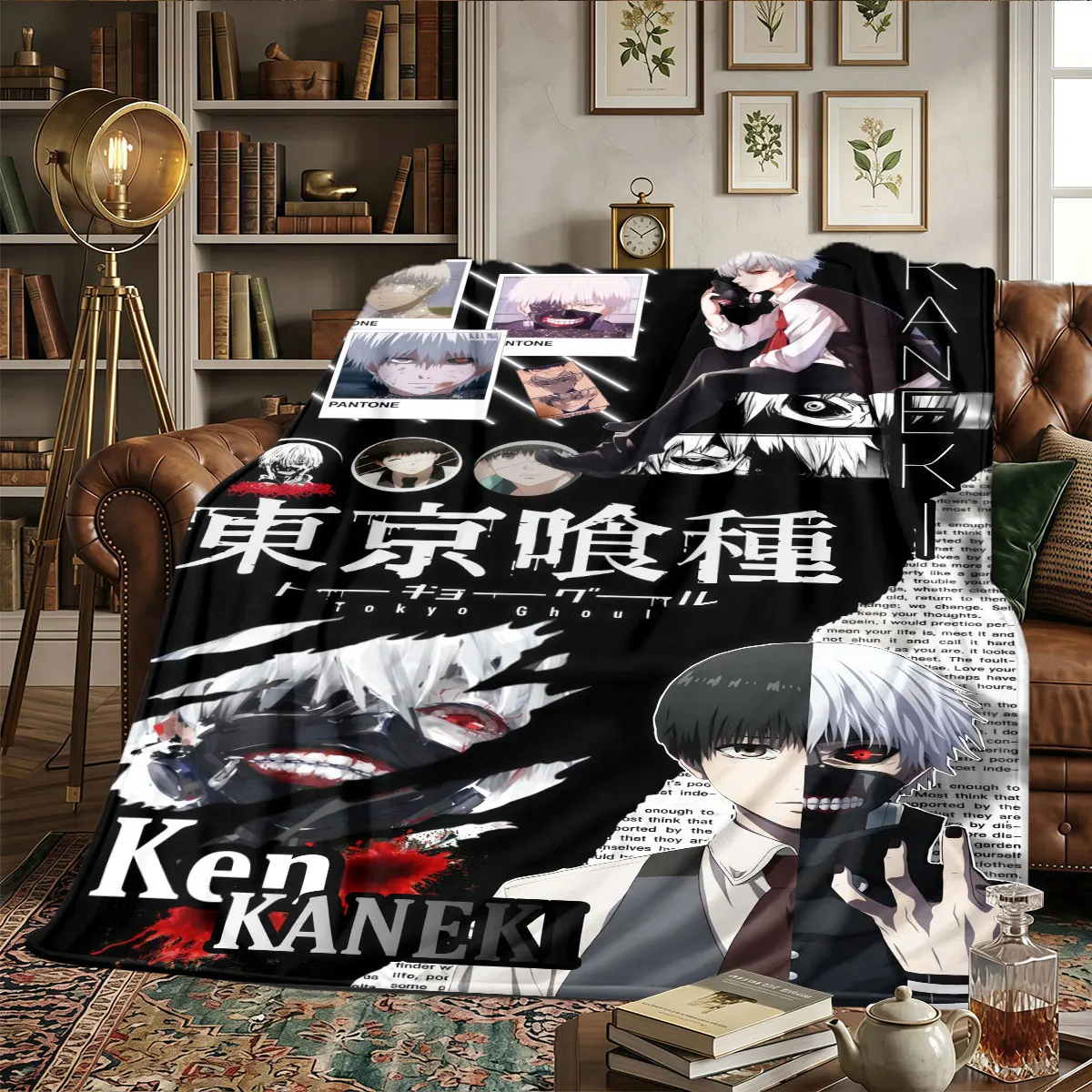 Tokyo Ghoul Patterns Home Blanket Lightweight and portable for Naps Bedrooms Naps Warmth and Comfort Holiday Present -HE46