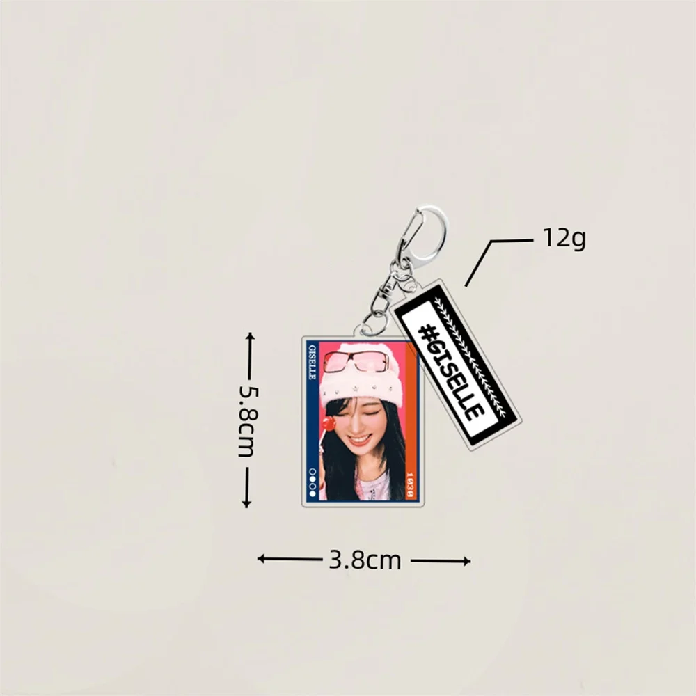 2Pcs/Set Kpop Idols WINTER NINGNING Acrylic Keychains Double Sides Printing High Quality INS Style Keyrings KARINA GISELLE Gifts