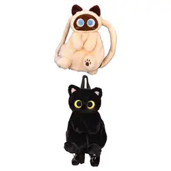 Cute Plush Animal Cat Backpack Schoolbag Daypack Rucksack Casual Soft Fashion