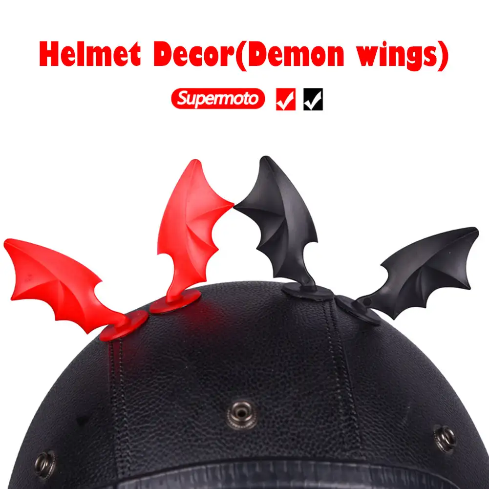 Universal Helmet Devil's Wings Decoration Moto Electric Car Driving Styling Devil's Wings Stickers Decor Helmet Accessories
