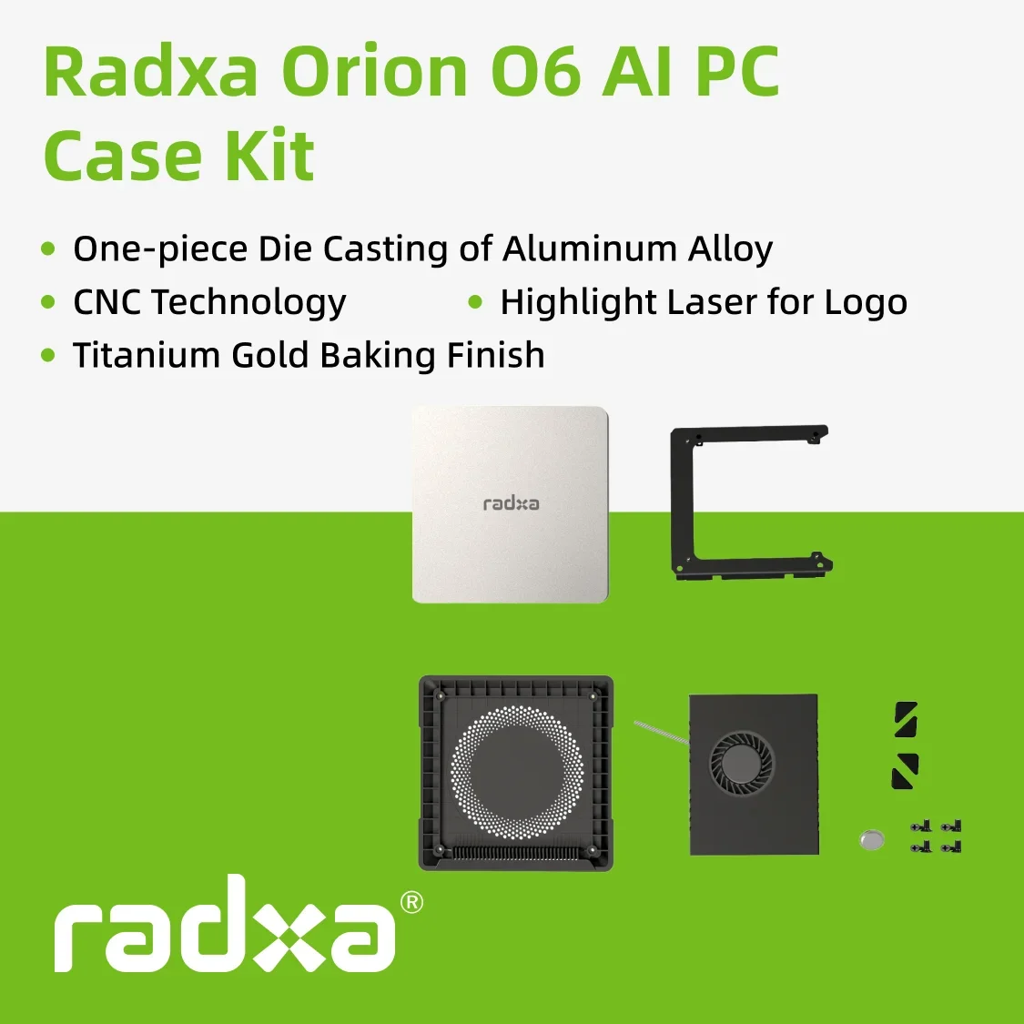 BoMaSRadxa Orion O6 AI PC Case Kit（not Single Board Computer)
