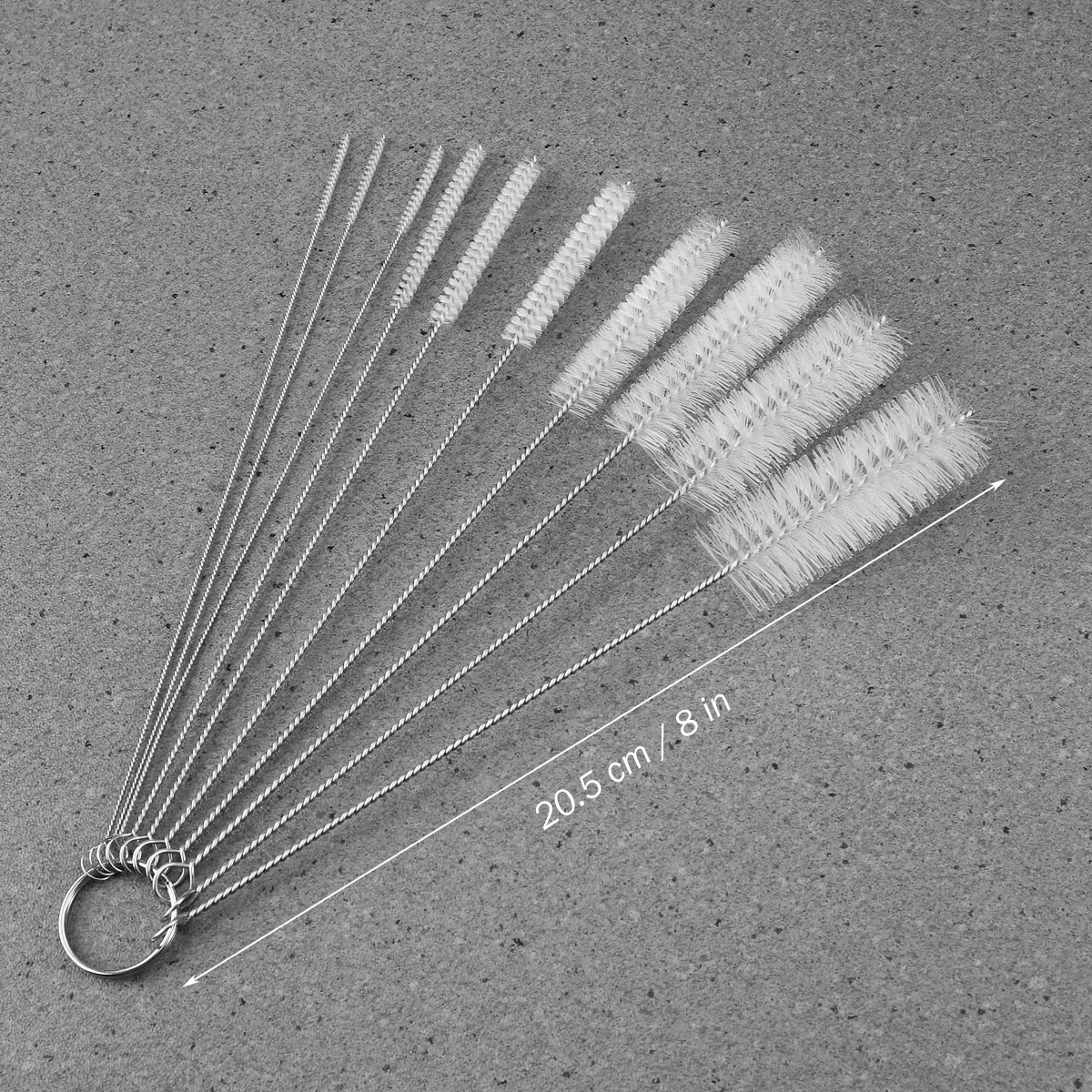 

10pcs Tube Cleaning Brush 2mm 3mm 4mm 5mm 6mm 8mm 12mm 16mm 20mm 24mm Reusable Nylon Pipe Cleaner Flexible Long Handle Kitchen