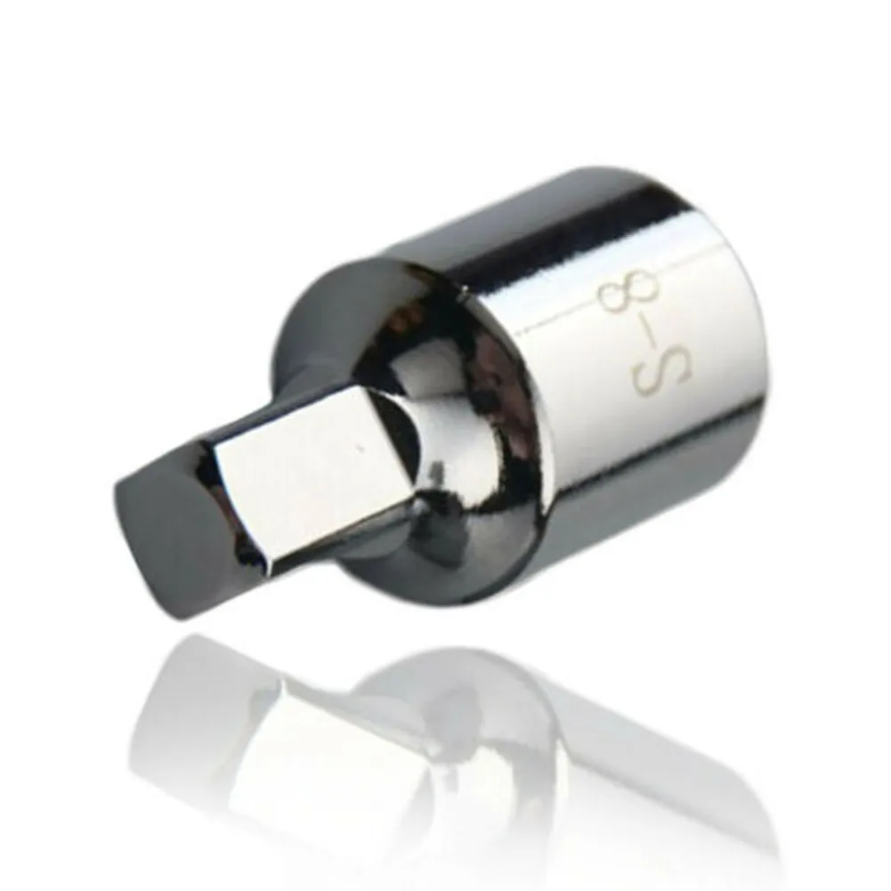 Square Oil Sump Drain Plug Key Tool Remover For Screw Socket 3/8 8mm Hand Tool Silver Screw Disassembly Wrench Socket