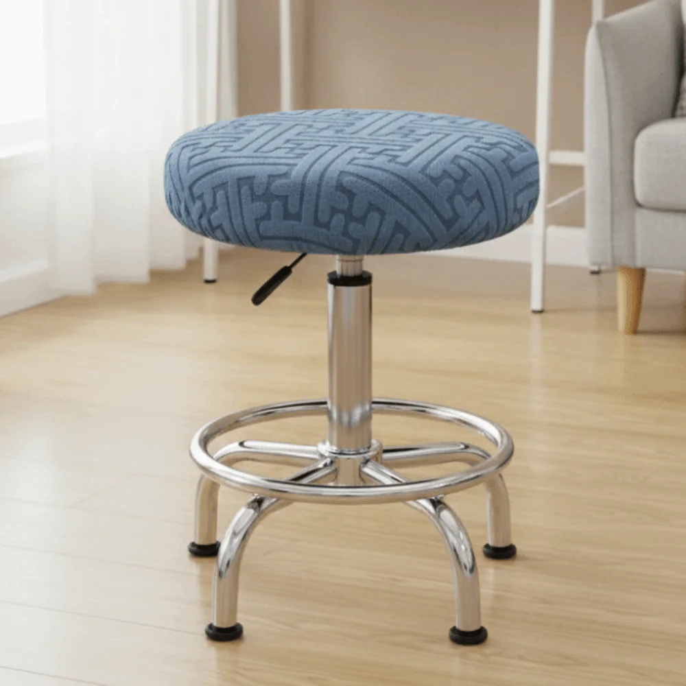 Universal Stretchable Bar Round Stool Cover Soft Skin-Friendly Chair Slipcover Breathable Thickened Seat Protector Home Use