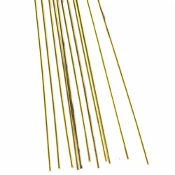 Varillas de latón de 1,6x250mm, barras de cables doradas para reparación de soldadura, 10 unidades