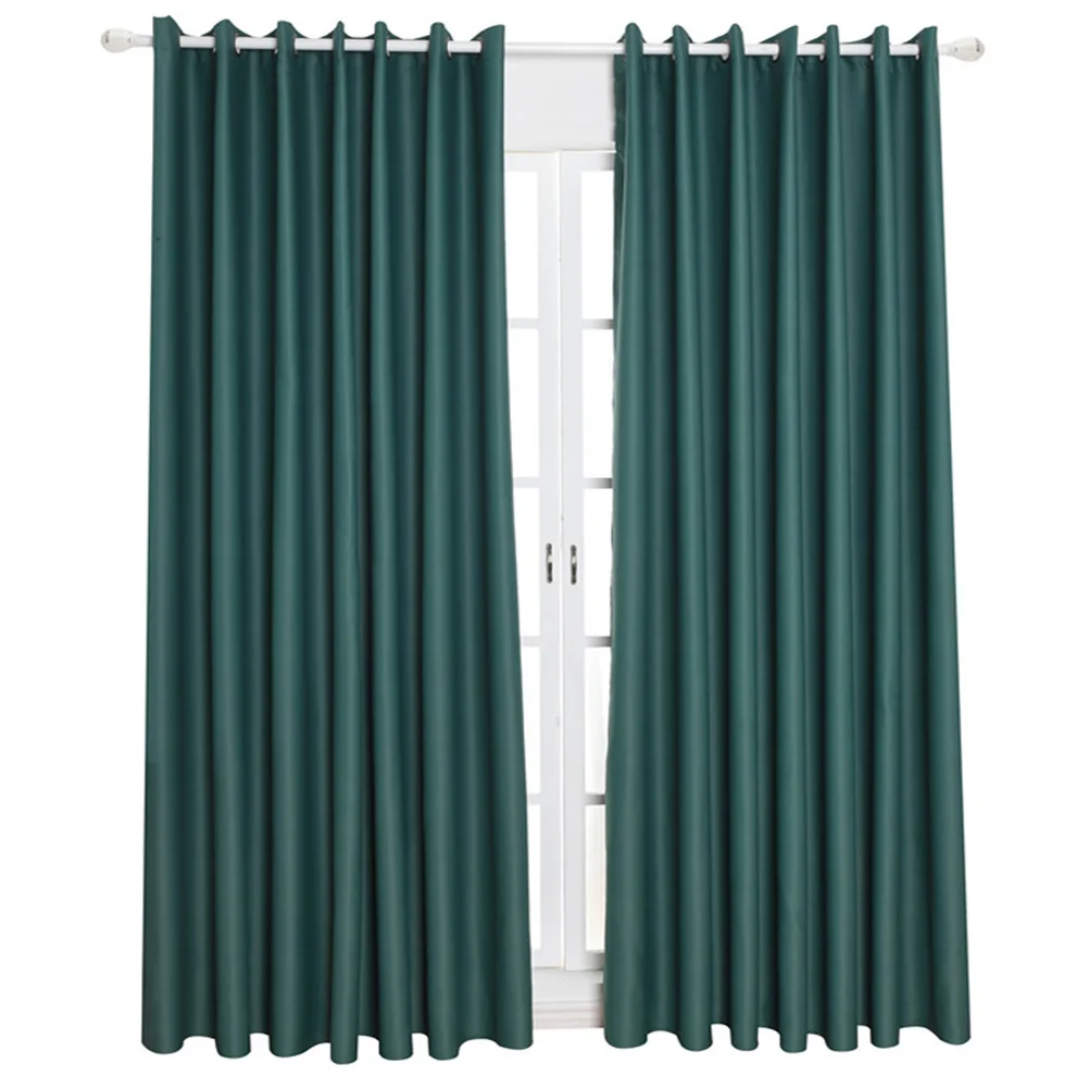 Cortina opaca para ventana, verde oscuro, 100x130, con aislamiento térmico, paneles con ojales texturizados gruesos, cortinas para oscurecer la habitación
