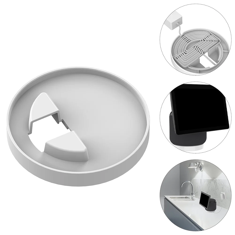 Desktop Stand Audio Speaker Bracket Holder Speakers Plastic White Accessory