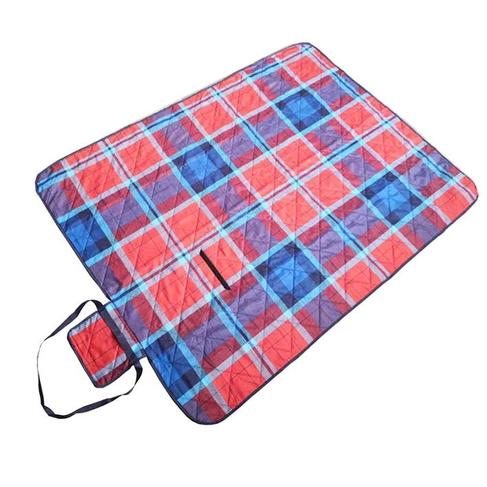 

200*200cm Outdoor Foldable Anti-skidding Large Picnic Blanket With Leather Bandage for Outdoor Picnic, Beach, Camping