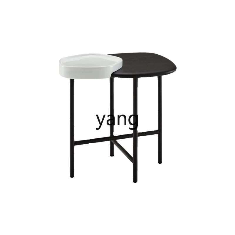 LMM Italian minimalist solid wood edge table household small apartment sofa coffee table mini balcony corner table
