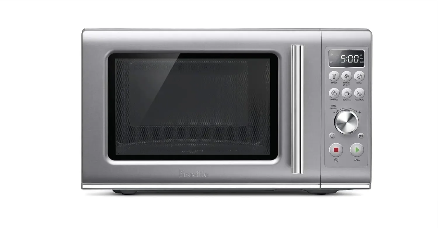 Kitchen suppliesBreville BMO650SIL the Compact Wave Soft Close Countertop Microwave Oven, Silver & Cuisinart CPT-160 Metal Class