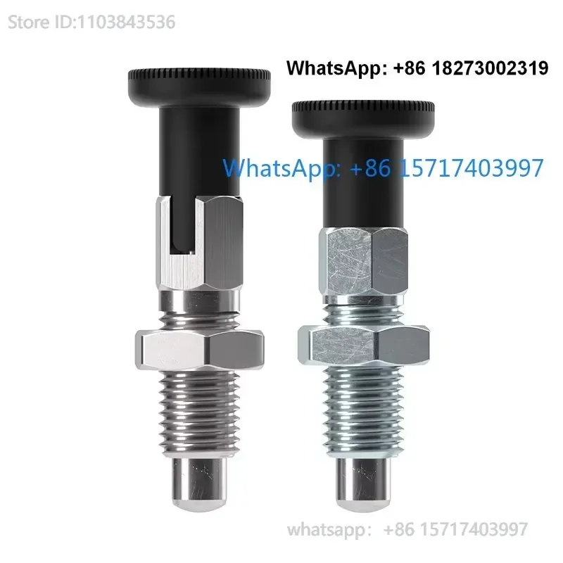 Spring positioning pin knob plunger self-locking indexing pin stainless steel reset type coarse tooth