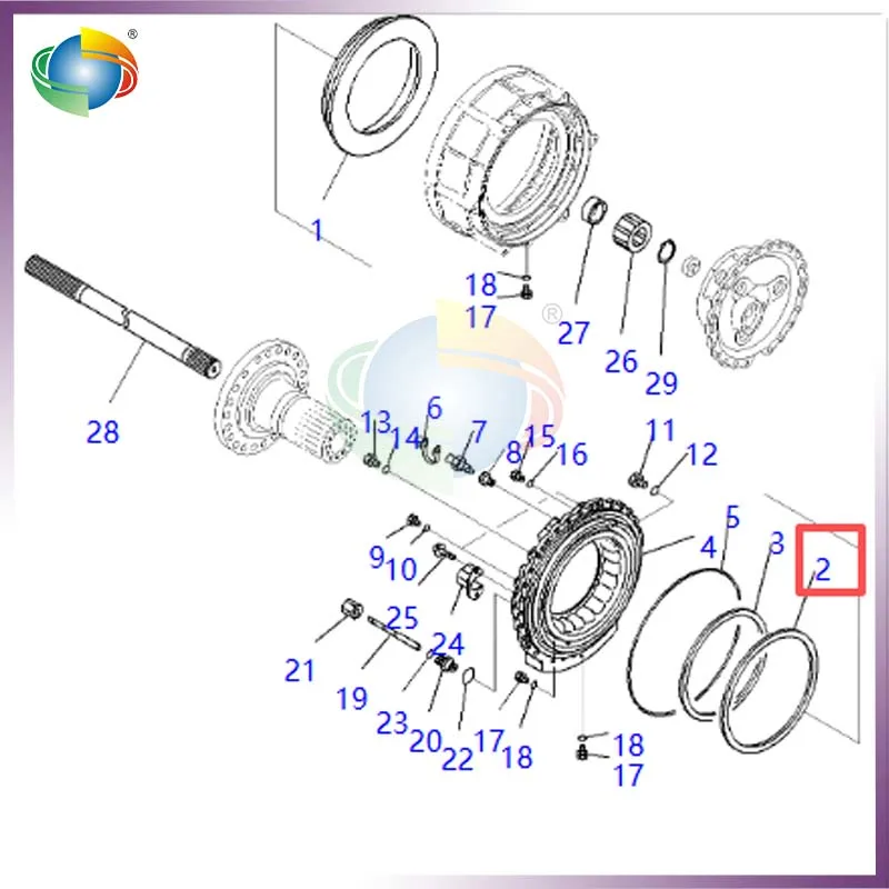 

421-33-11480 SEAL PISTON FOR KOMATSU COMPACTORS AND WHEEL LOADERS FRONT FINAL DRIVE HM250 HM300 HM300TN WA400 WA420 WA450 WA470