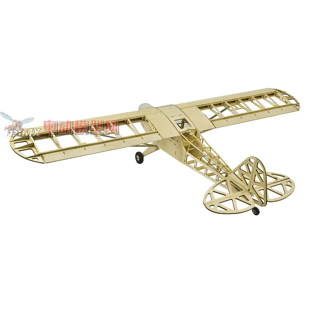XAERO Upgraded 1200MM J-3 Cub Balsa RC Plane Kit Electric Powered Scale Aircraft with Fabric Covering DIY Assembly