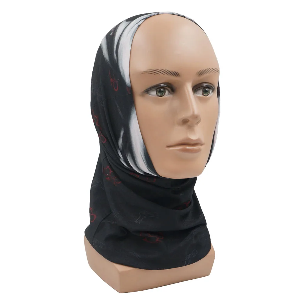 남성용 여성용 광대 페이스 커버 방진 UV 보호 Quickdry Neck Gaiter 아트 인쇄 Balaclava Cycling 하이킹 Undercap Bandana