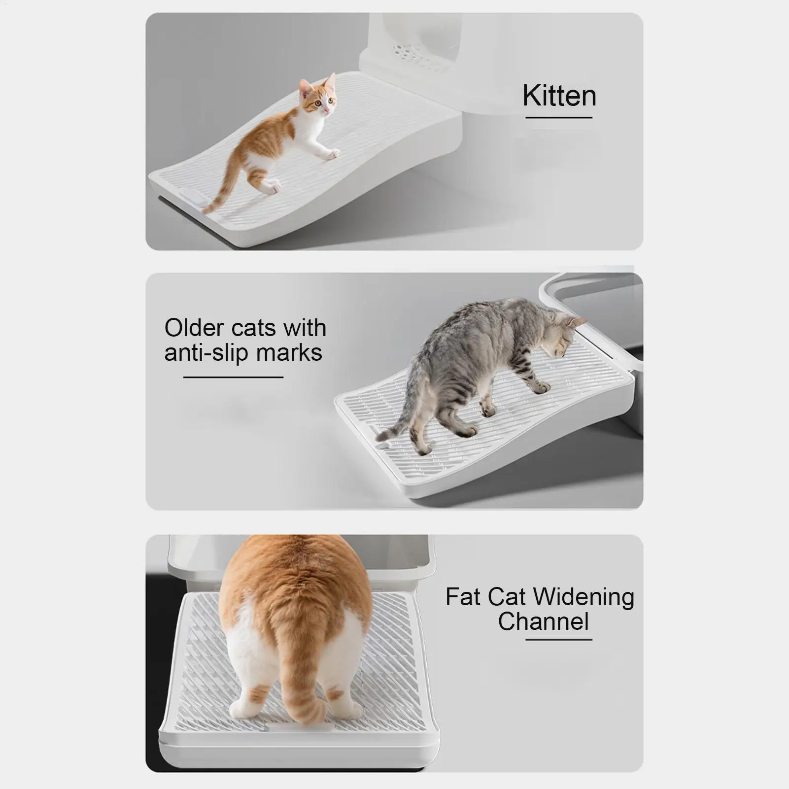 

Cat Litter Ramp Removable Pet Kitten Waste Catching Stairs Litter Catching Ramp For Small Medium Large Cats Elderly Cat Sofa