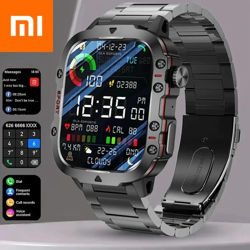 

Xiaomi Military Smart Watch Men IP68 5ATM Outdoor Sports Fitness Tracker Health Monitor 1.81Inch BT Call Smartwatch
