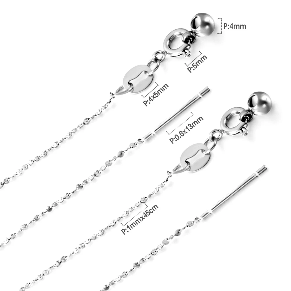 ASON 1pcs/lot Stainless Steel Stretch Joint Needle Buckle Adjustable Chains Women Men Trendy Clavicle Necklace DIY Accessories