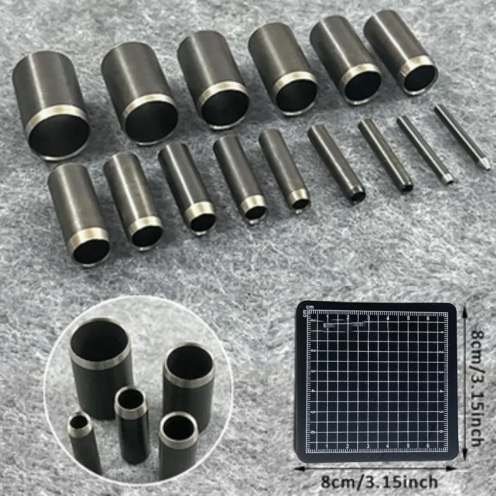 2Pcs Leather Circular Cutting Tool Set Multi-Size Punch Die Kit For DIY Craft Card Paper Hole Making Accessories