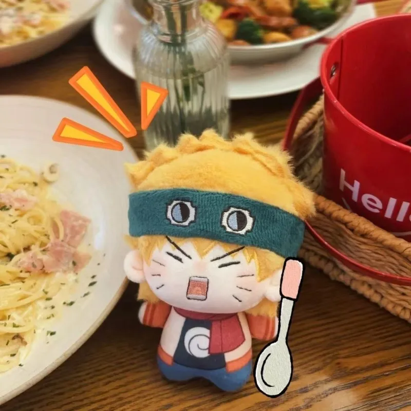 Bandai Naruto Anime périphérique Uzumaki Naruto attributs 10 cm corps imprimé poupée en coton petit pendentif cadeau d'anniversaire pour les amis