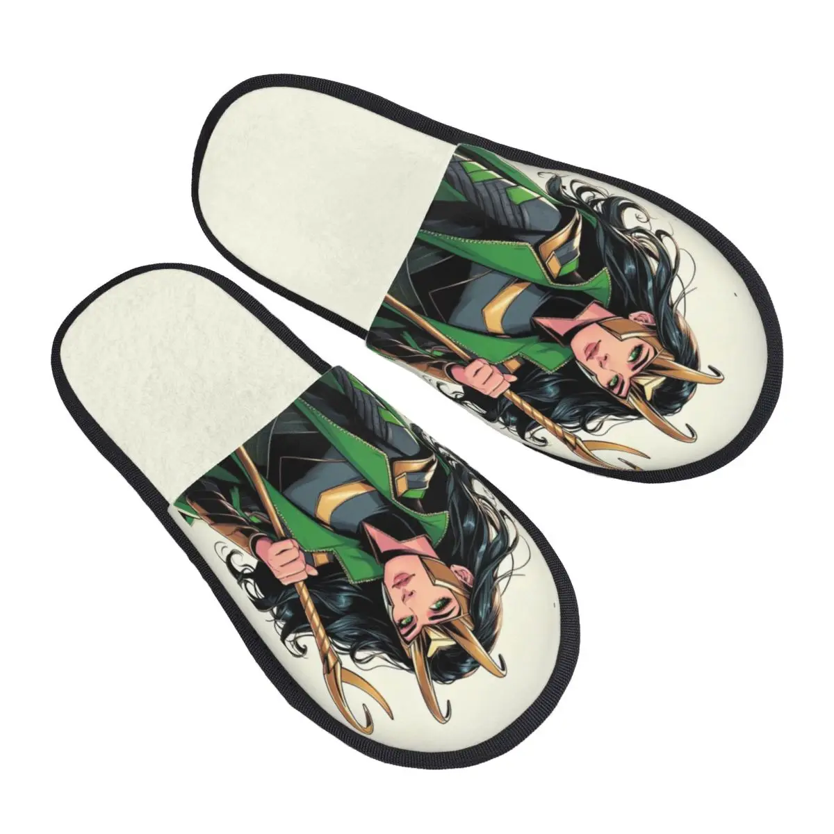 

Custom Loki Movie Guest Slippers for Bathroom Women House Slipper