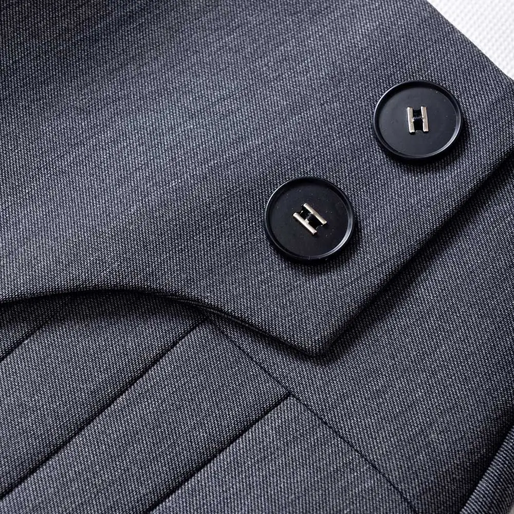 Half-body Skirt Pleated Skirt Suit Fabric Senior Grey Irregular False Two-piece Thin Belly Short Skirt Anti-glare Skirts